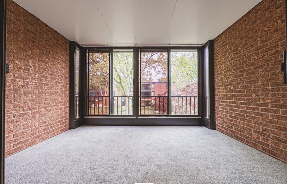 Balcony with courtyard view