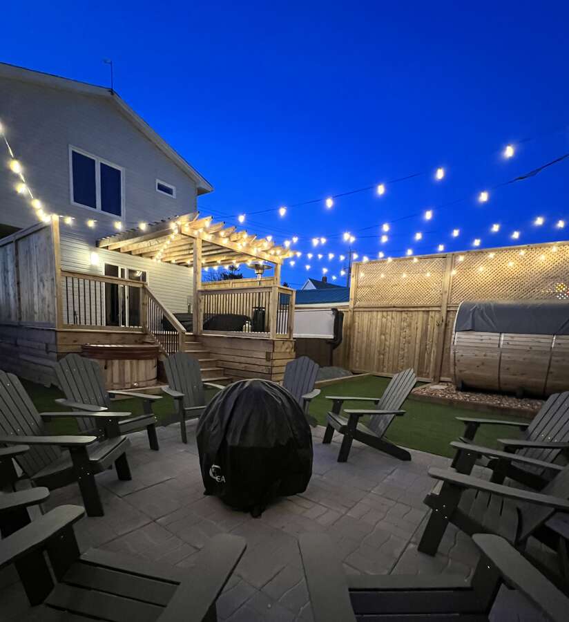 Cold Plunge. Turf for easy maintenance