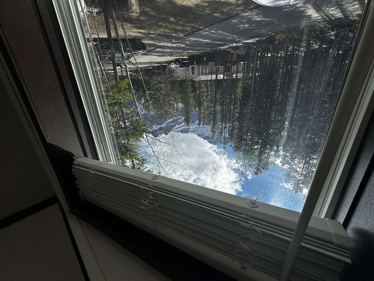 View of Mount Kidd outside front bay windows