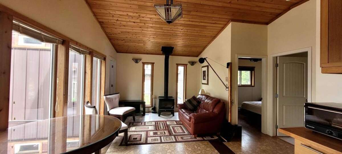 Coach House Living with Wood Stove