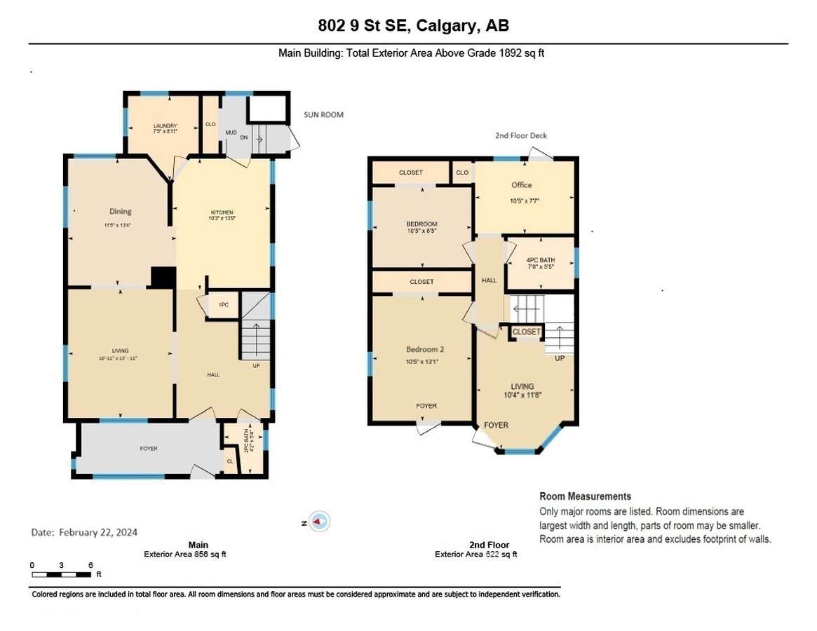 Main and Second Floor Plan