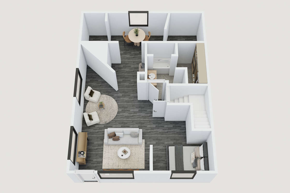 Third Floor Virtual Staging Perspective View