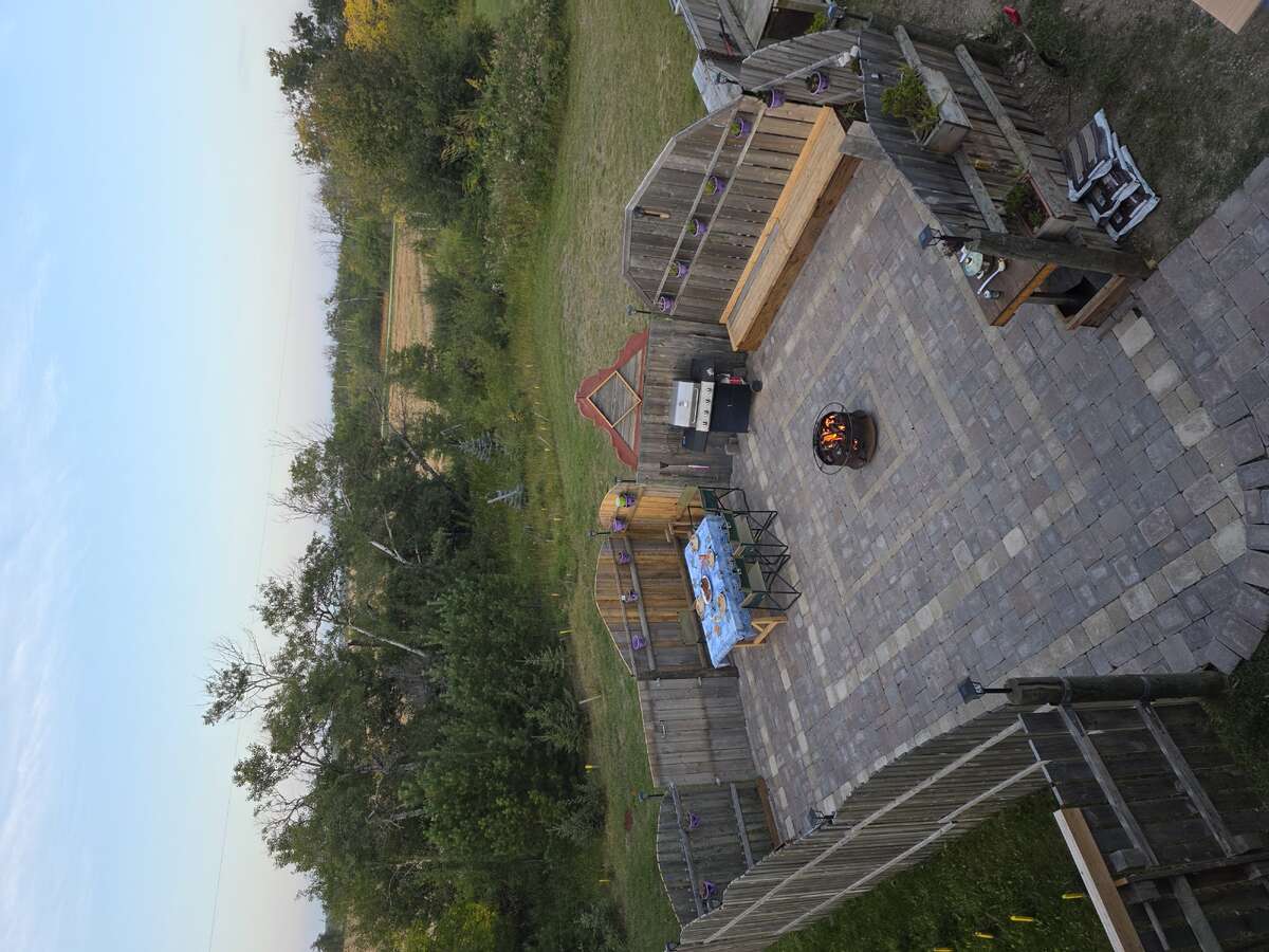 Fireplace and outdoor kitchen