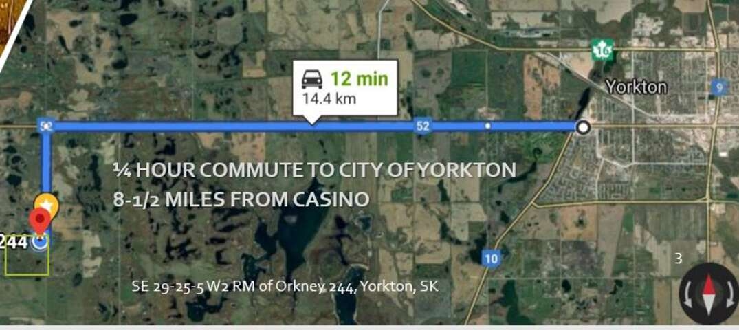14km to Casino in Yorkton