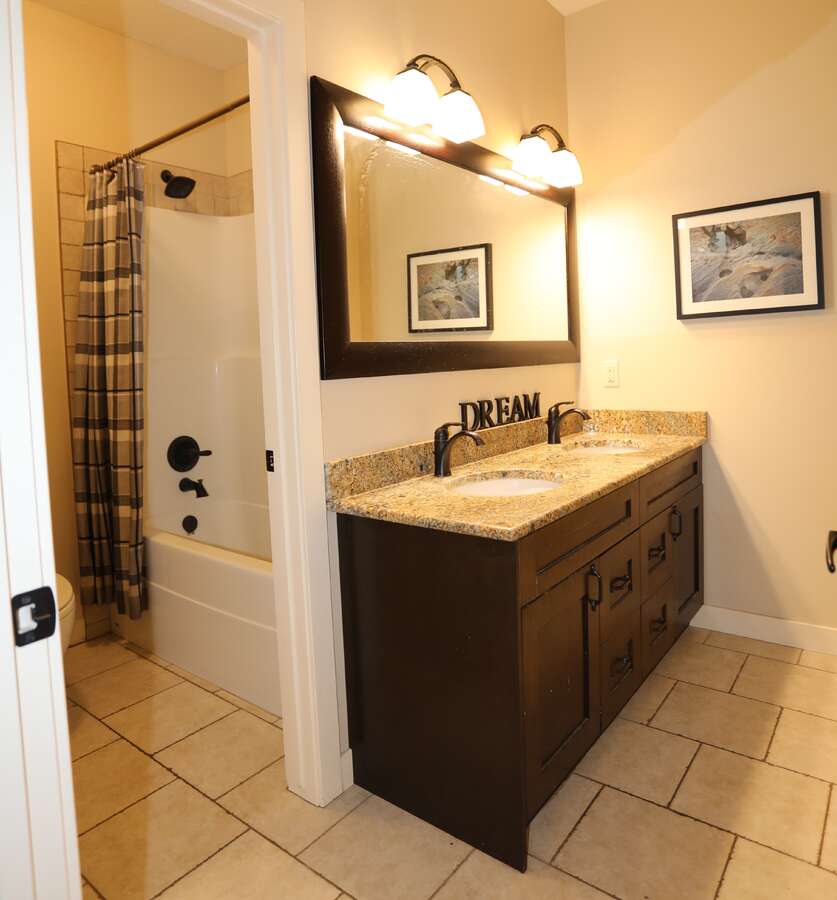 Upstair main bathroom with performance minded people in mind
