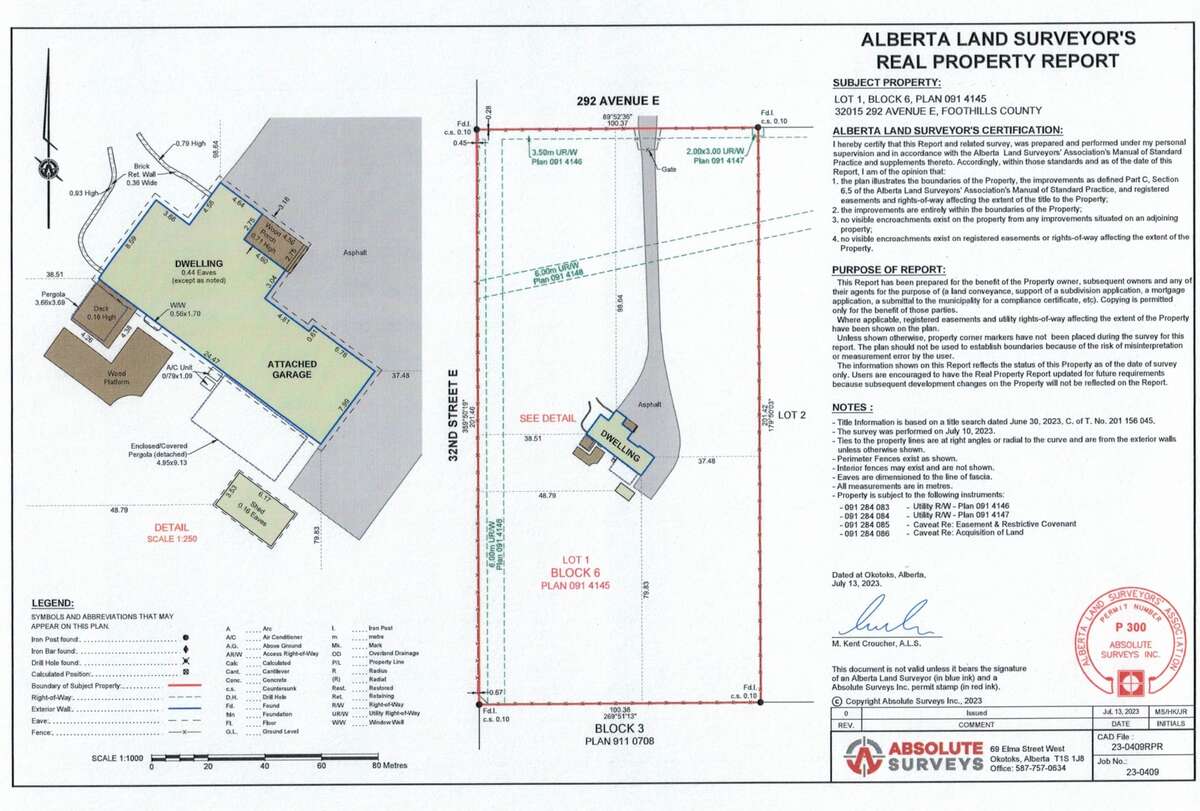 100 meter driveway, 10,250 sq/ft of pavement and outside buildings