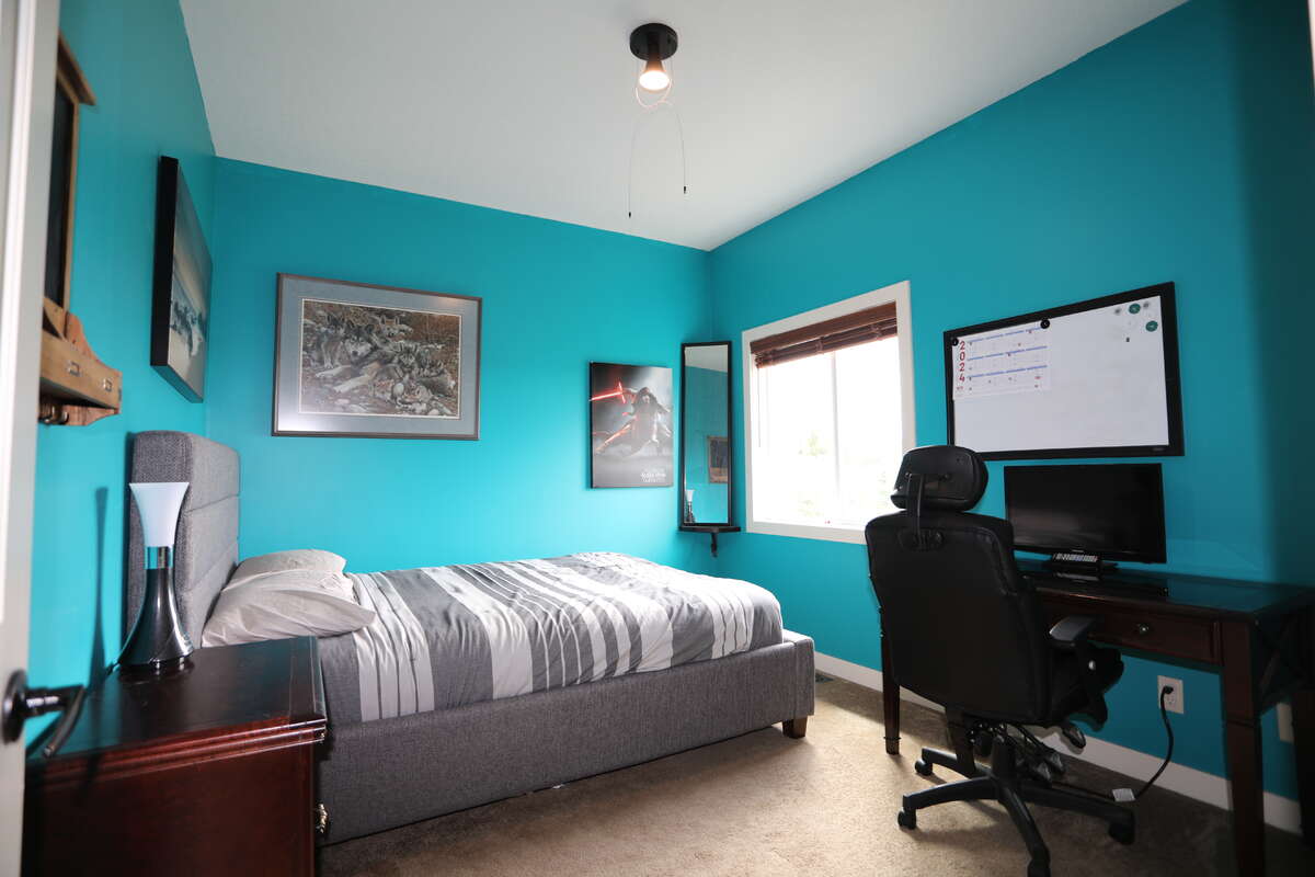 Second bedroom on the left with a view of the West sunsets