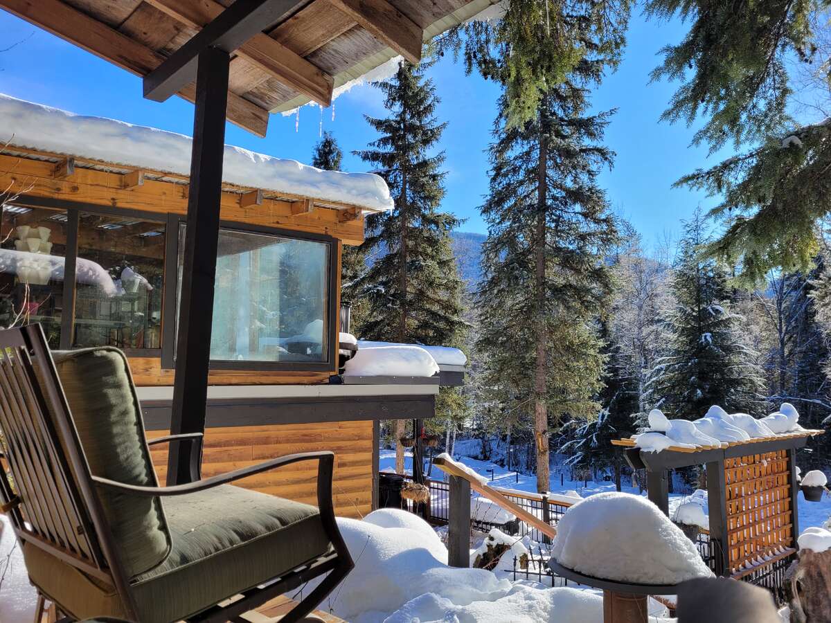 Taken from sauna looking at solarium