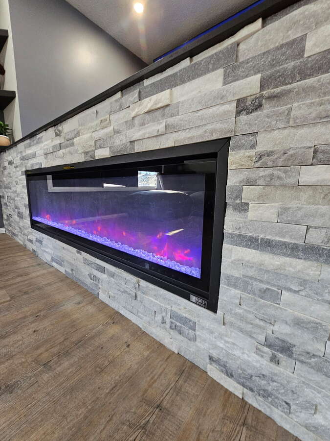 Living Room with built in Tv & Surround Sound