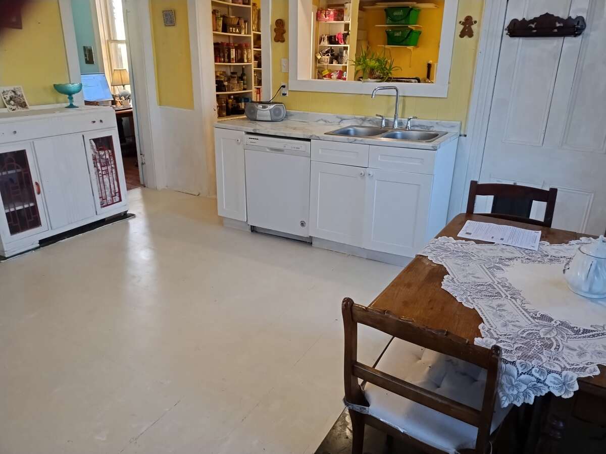 Kitchen with opening to utility room /pantry