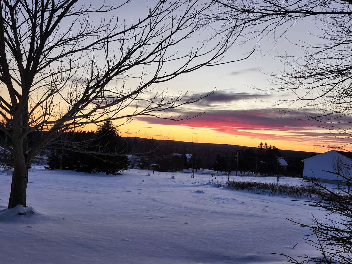 January sunset- view from dining room