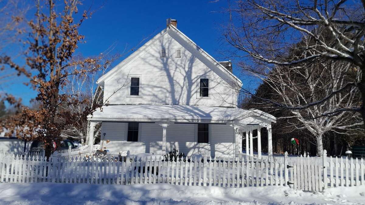 Winter road side view
