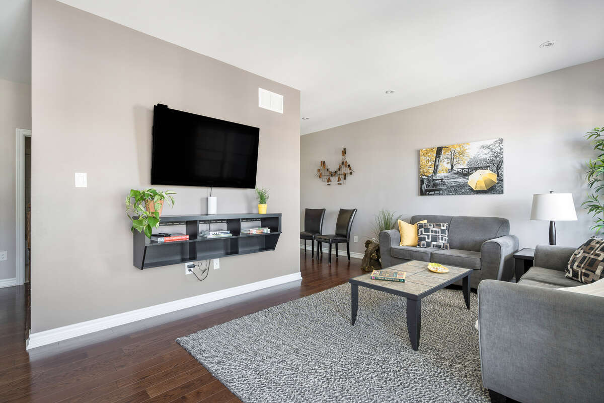 Third level Family Room with Balcony