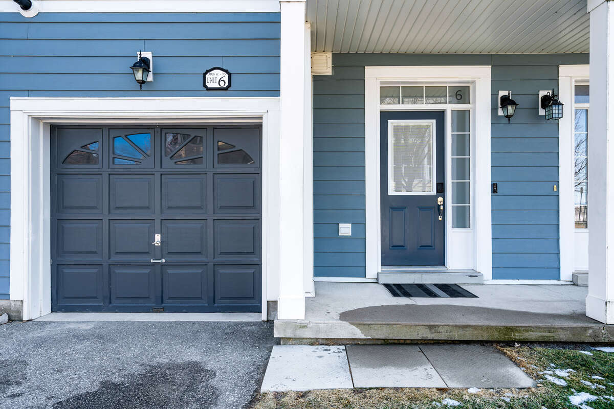 Townhome entrance and garage