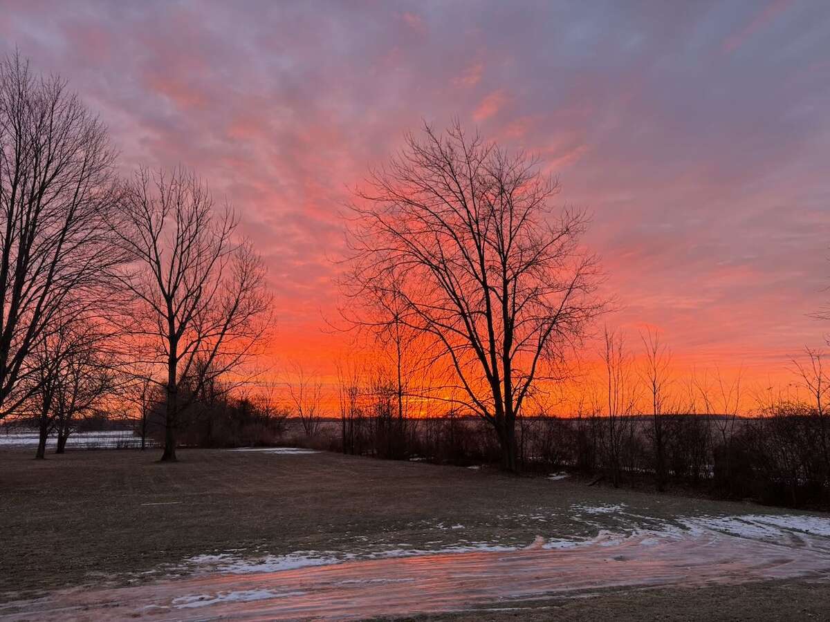 gorgeous morning sunrises from the back yard deck