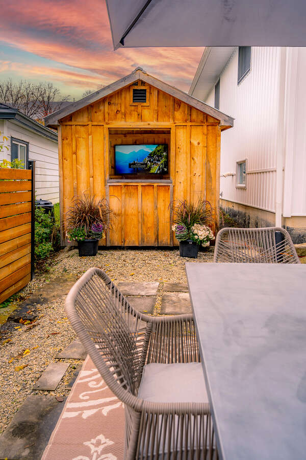 Watch the game from the backyard