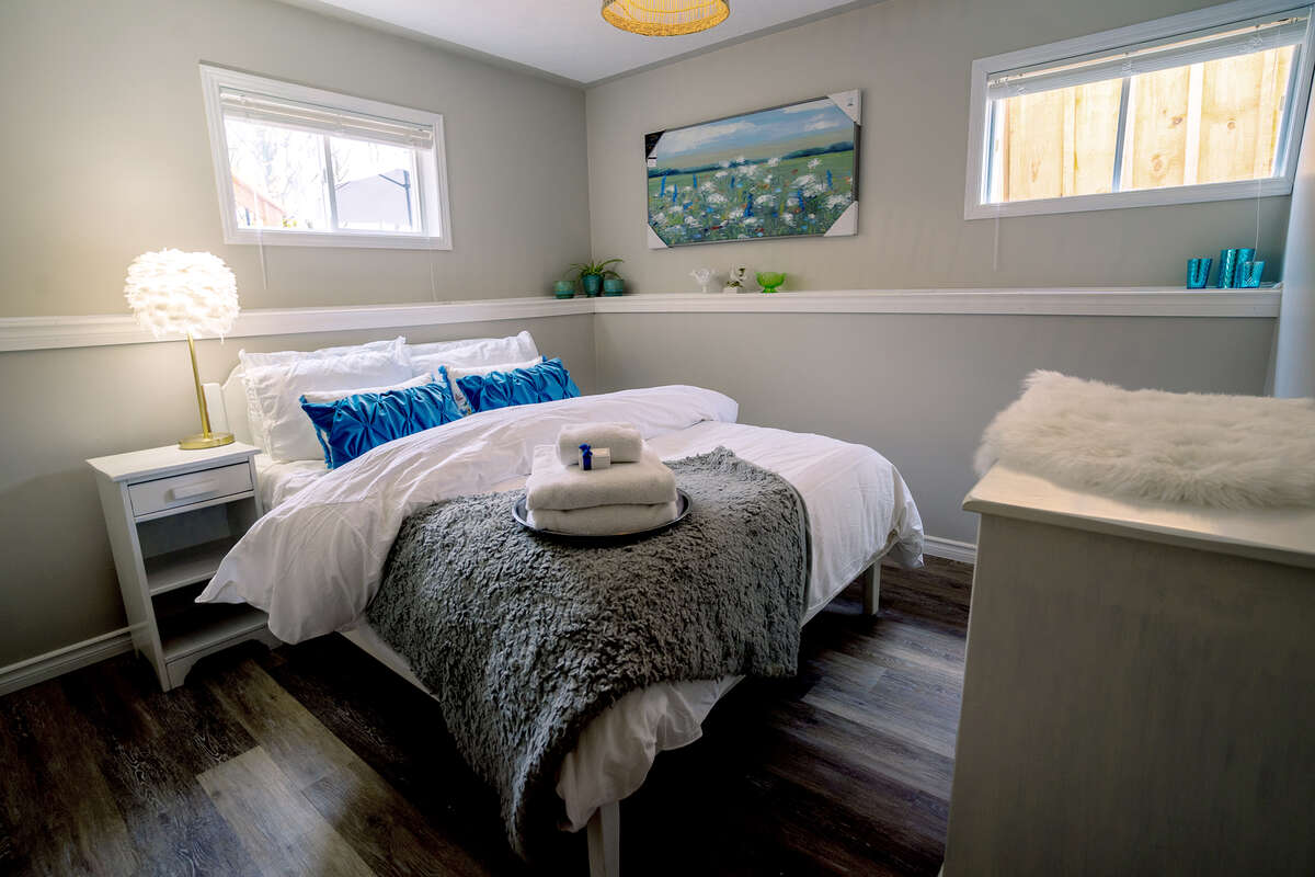 Luxury vinyl plank flooring with lots of natural light