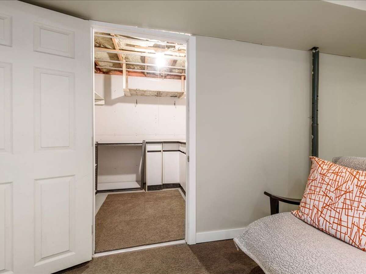 Basement Storage Room with Shelving: 8' 4" L x 8' W