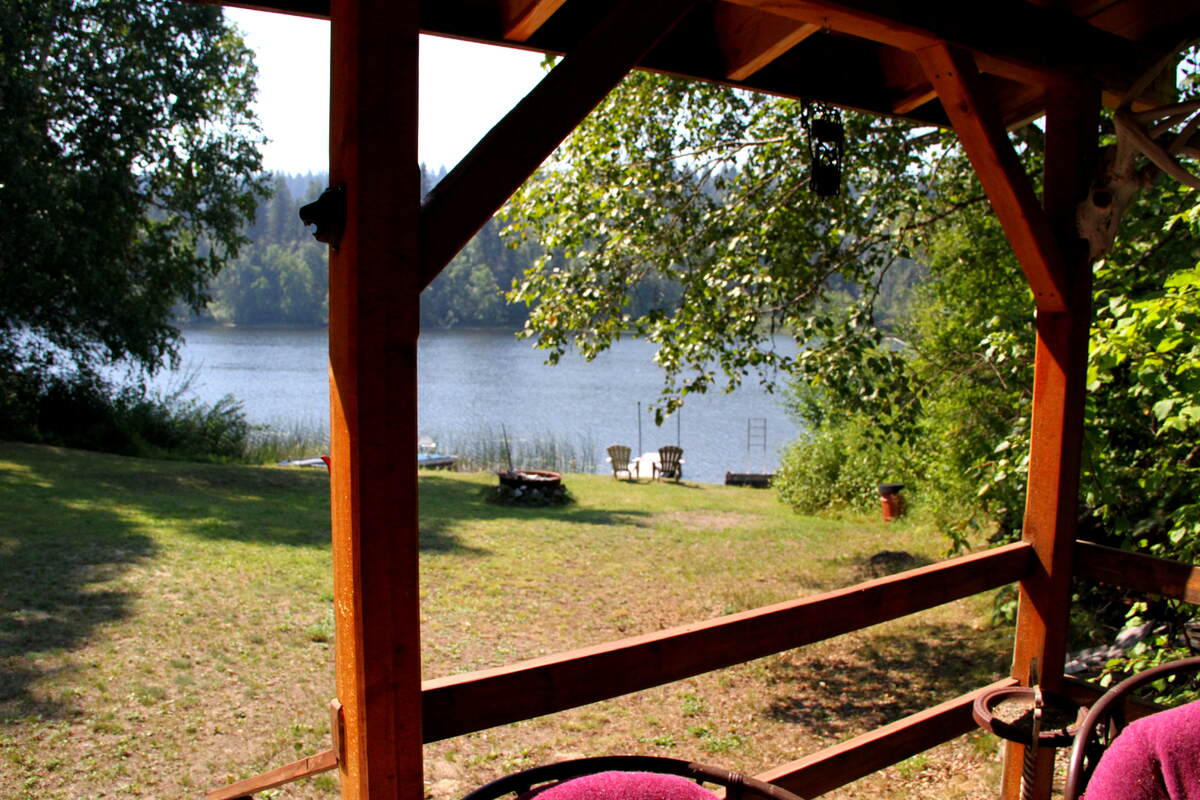 Lakefront view from Guest Cabin