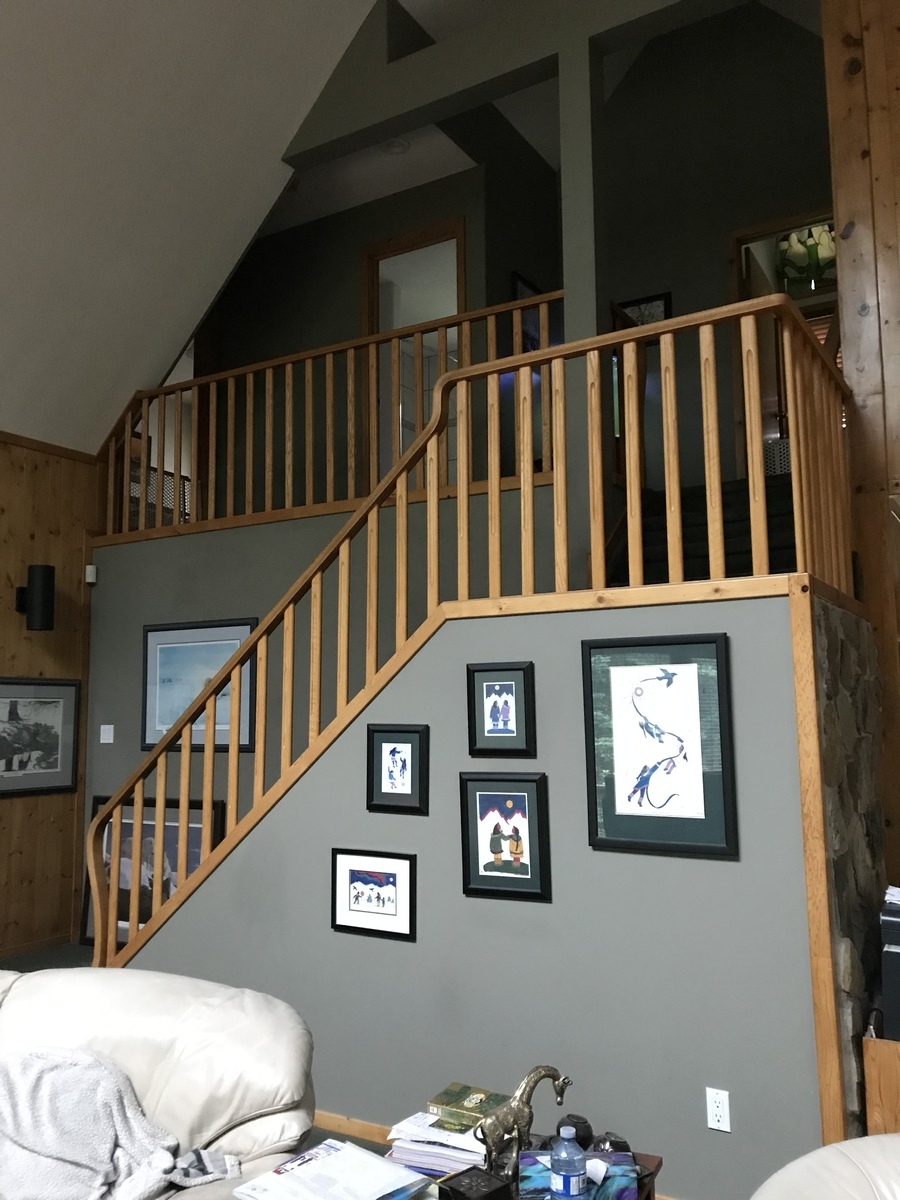Second floor has two bedrooms and a full bathroom with tub/shower combo