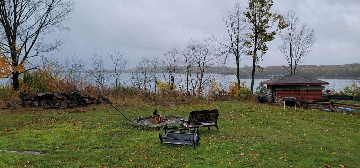 Firepit over looking bluff to Campbell Bay