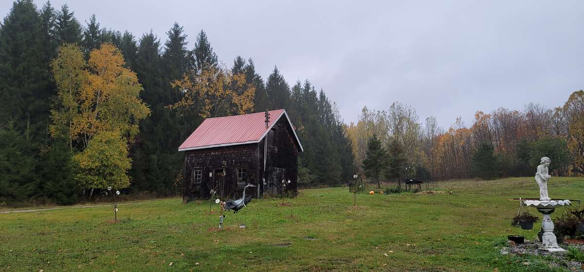 Well house and lawn