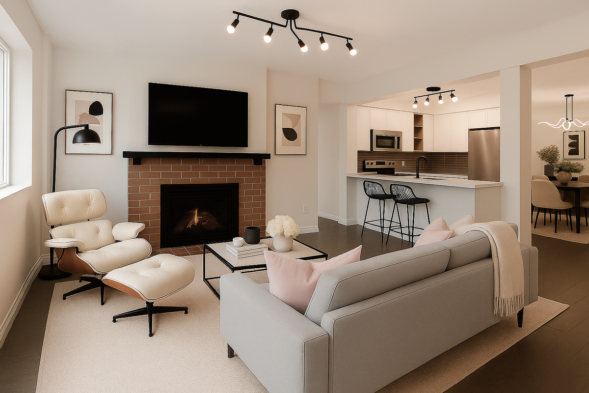 Just move-in! Newly renovated w/ an entertaining breakfast bar; furnitures are virtually staged