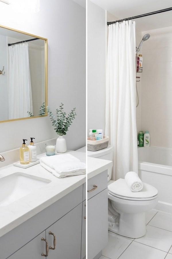 Jack and Jill bathroom, connecting 2nd and 3rd bedroom.