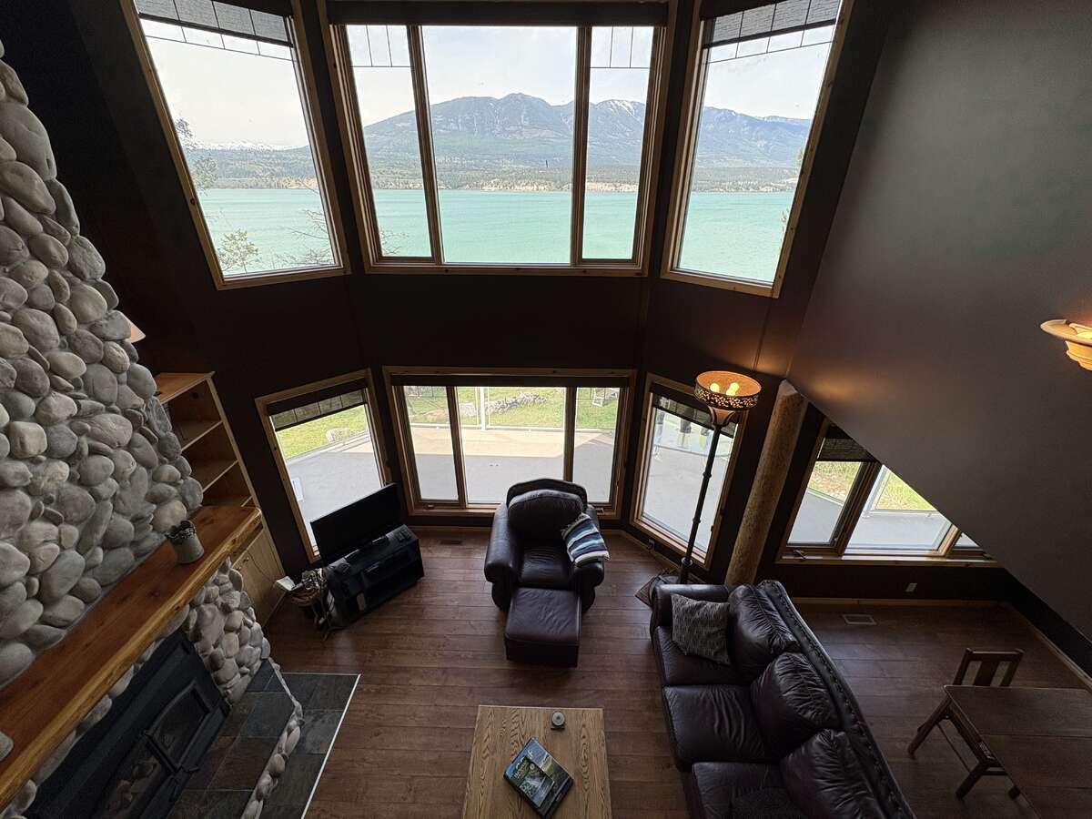 View of living room from bridge