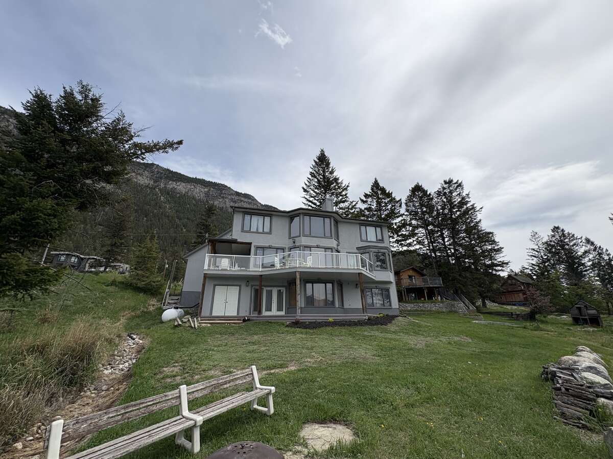 House from lake view