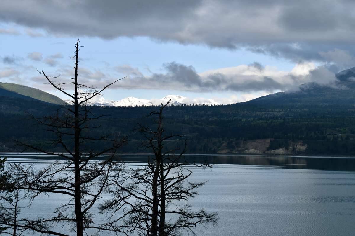 Purcell Mountain Range from deck view