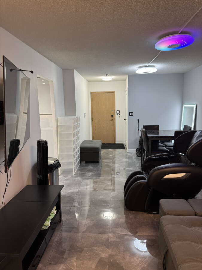 Living Room With LED Light Speakers (App Controlled)