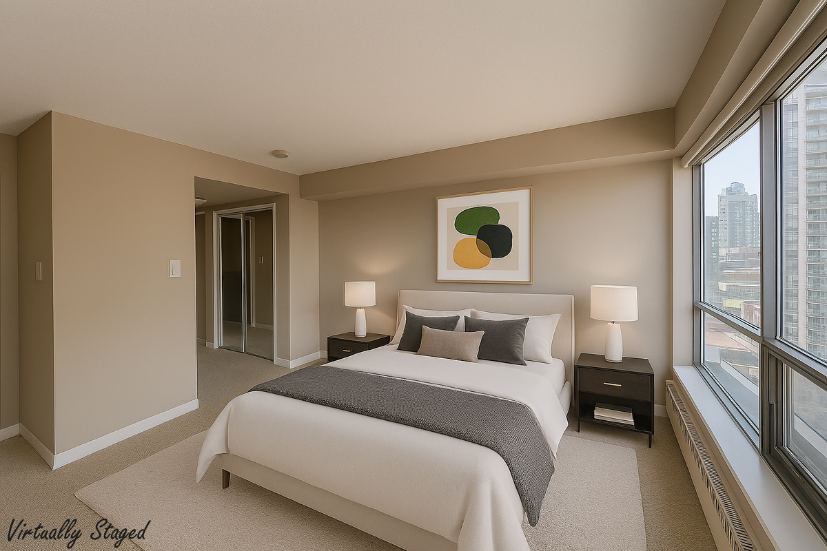 Master bedroom and walkin closet