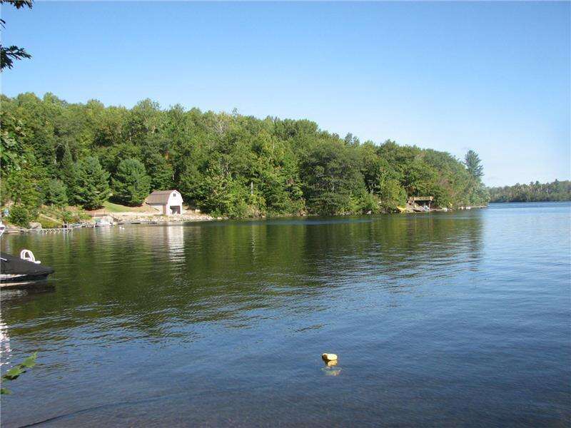 Set in a small bay of a large lake