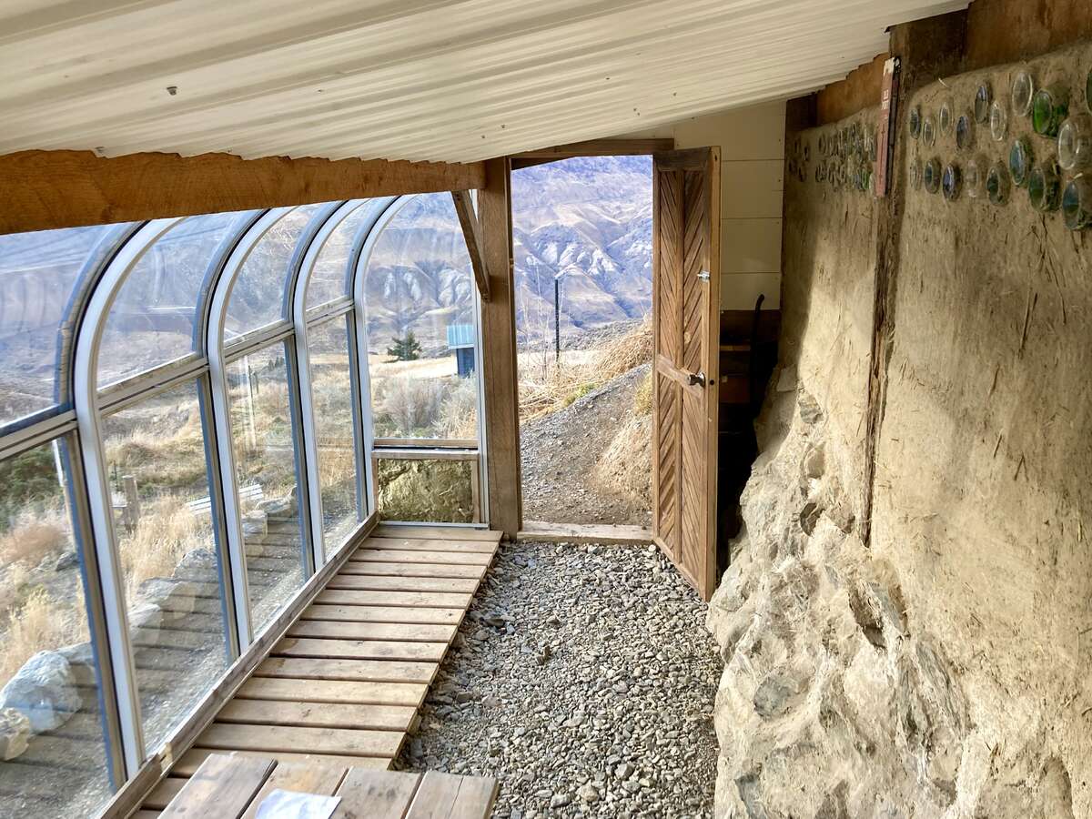 ~100 ft2 semi earth-sheltered greenhouse (winter).