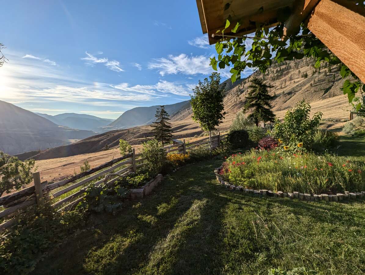 Looking Northwest from midpoint of the property (early spring).
