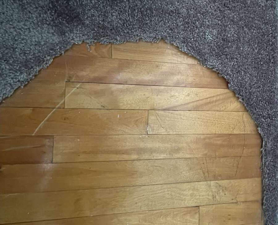 Hardwood floors under the carpet