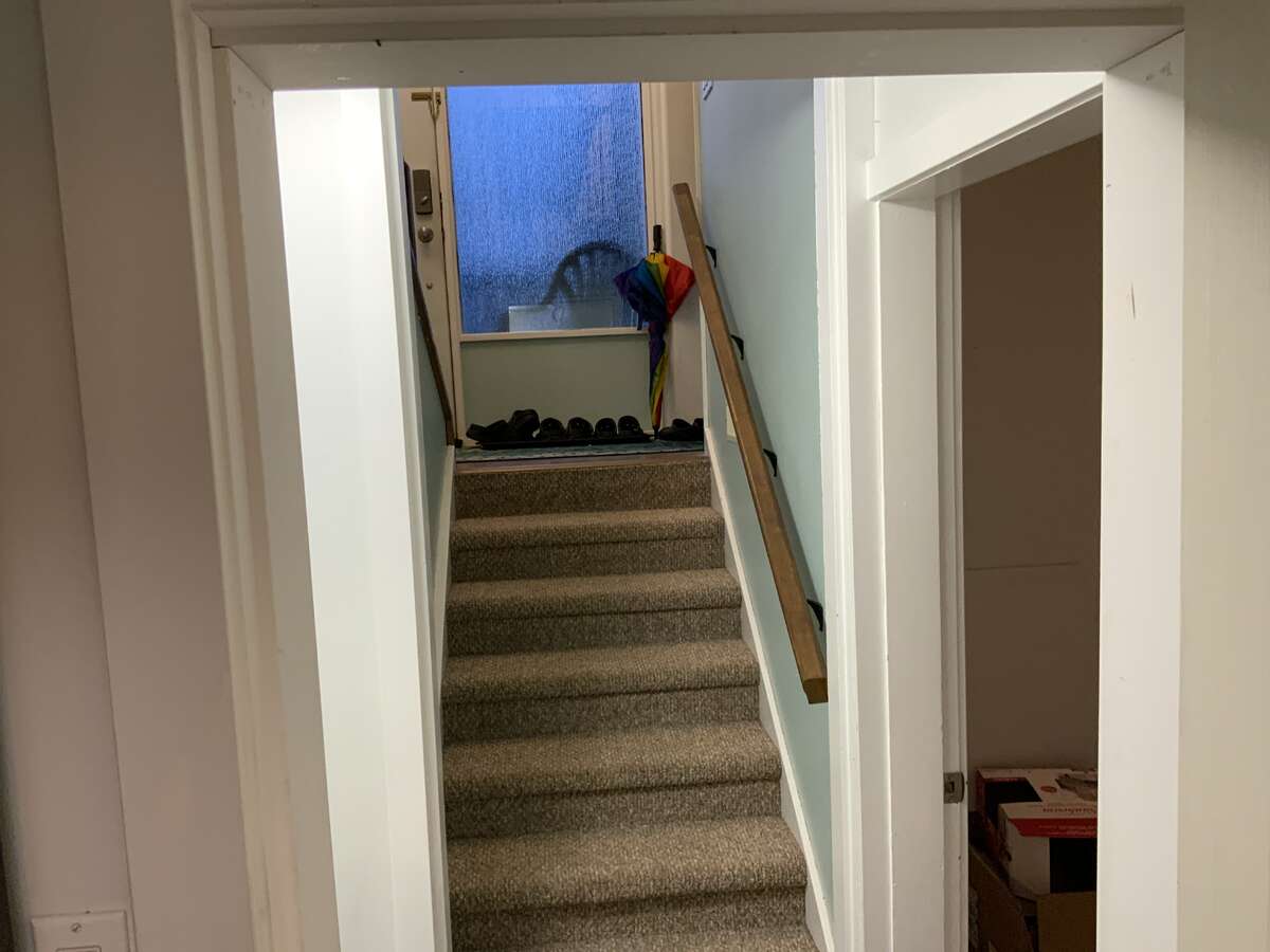 Hallway to lower floor