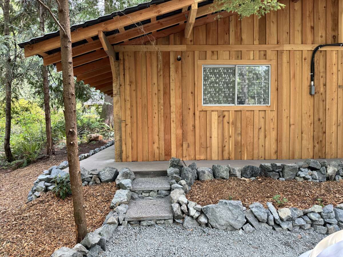 Guest Kitchen - Rock work and Cedar
