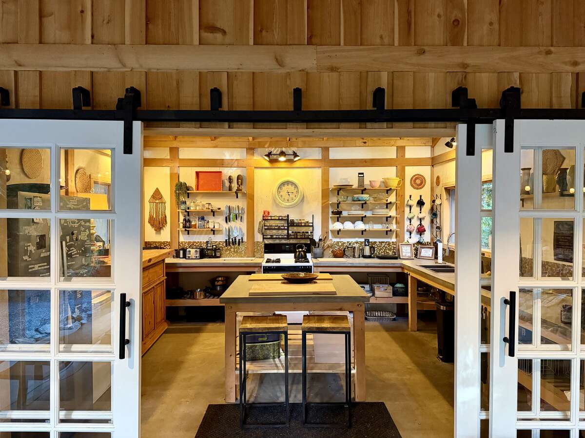 Guest Kitchen with Concrete Counters