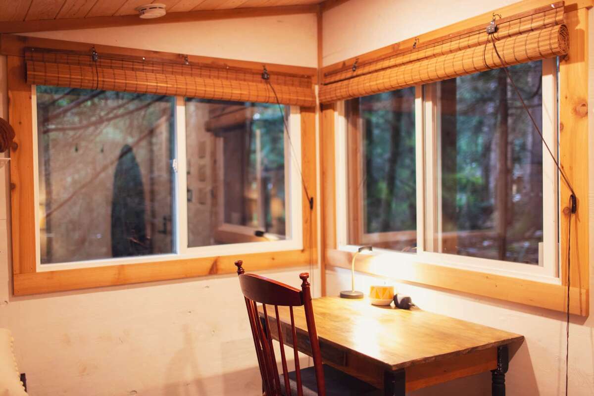 Cabin 2 has a Desk and a Queen Bed