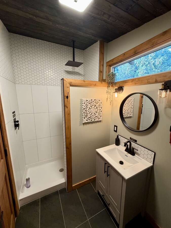 Bathroom off Dining Room with Heated Floors