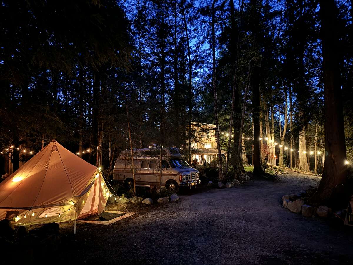 Camping Area at Dusk