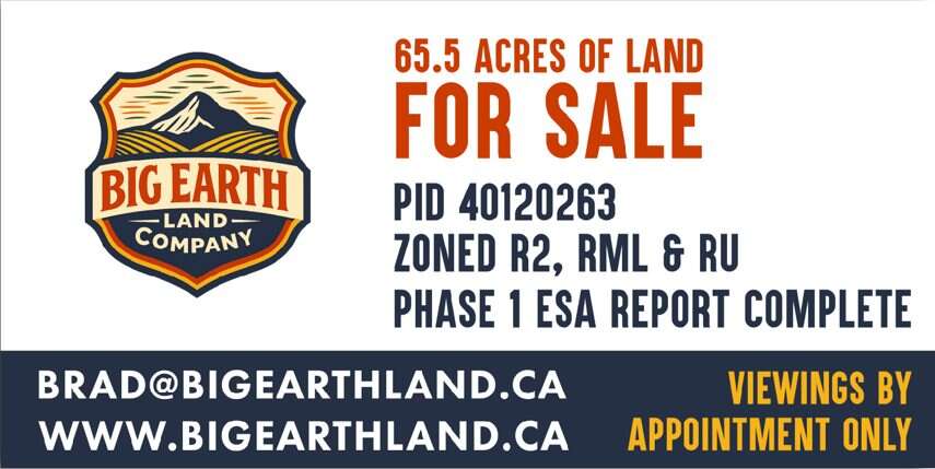 65.5 Acres Land For Sale: $599,000 (HST Included)