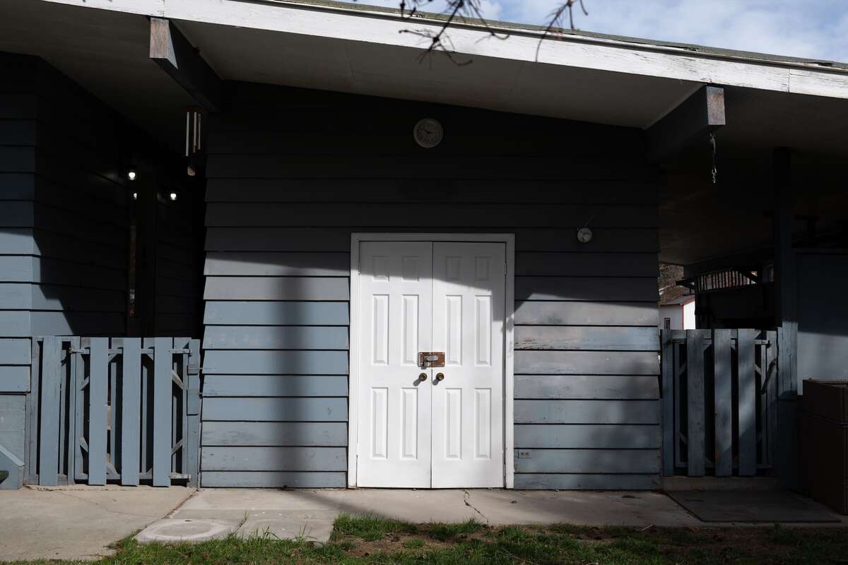 One of two storage sheds