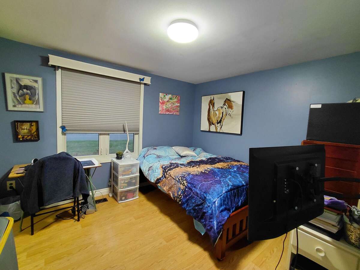 2 nd main floor bedroom with mirrored wall closet