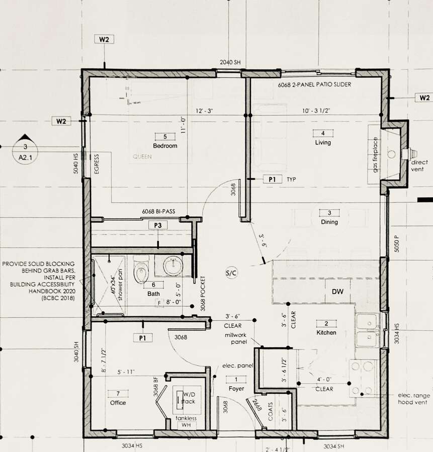 Cottage floor plan from build