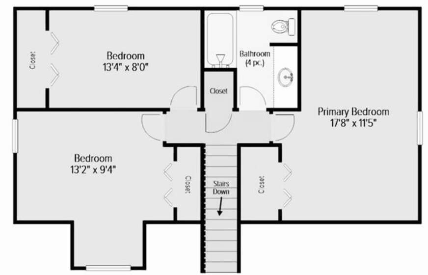 Upper floor of house