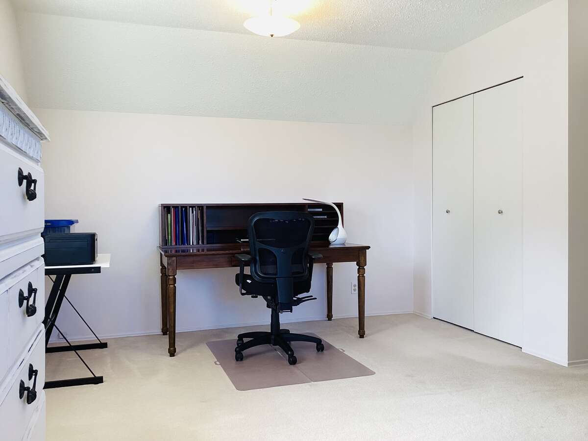 Master bedroom has large, deep closet