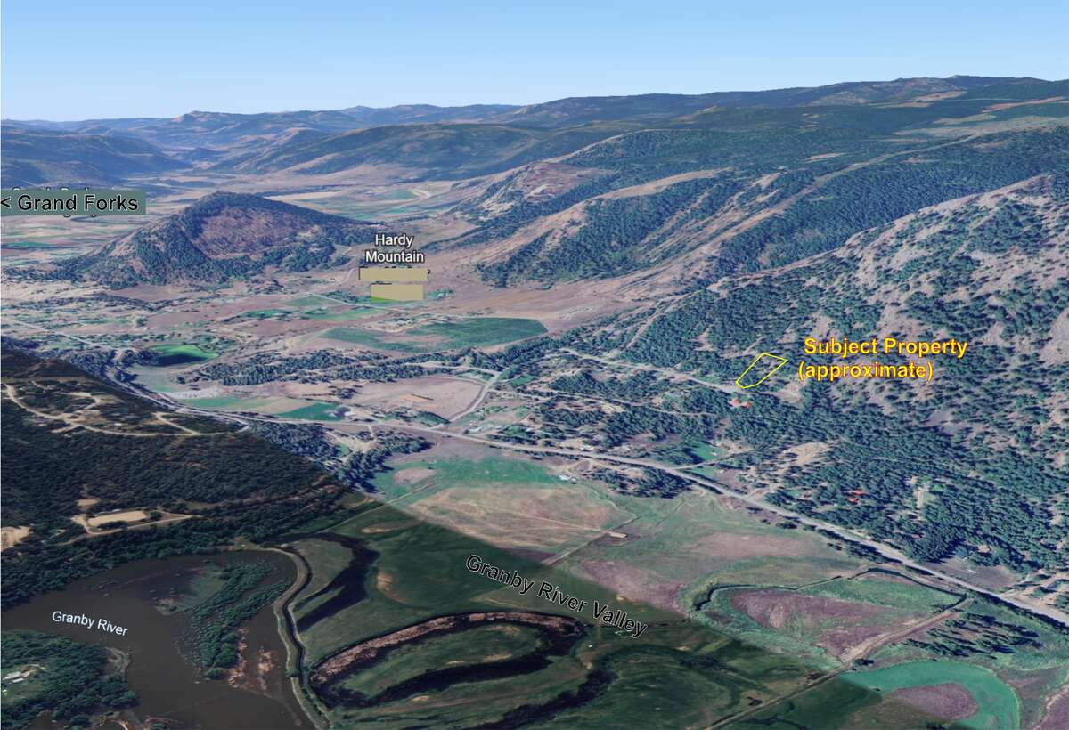 Google Earth looking SW with approximate lot location